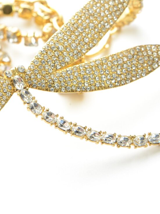 Oscar De La Renta Gold-tone Crystal Dragonfly Metal Belt main image 10